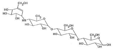 Akarbozės cheminė struktūra